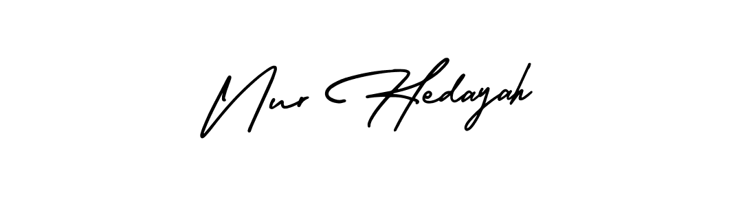 Create a beautiful signature design for name Nur Hedayah. With this signature (AmerikaSignatureDemo-Regular) fonts, you can make a handwritten signature for free. Nur Hedayah signature style 3 images and pictures png