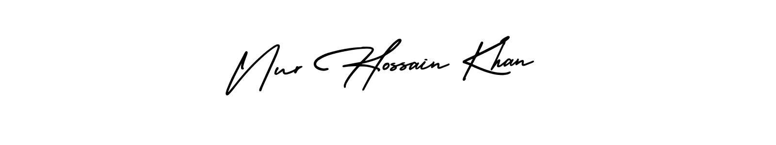 It looks lik you need a new signature style for name Nur Hossain Khan. Design unique handwritten (AmerikaSignatureDemo-Regular) signature with our free signature maker in just a few clicks. Nur Hossain Khan signature style 3 images and pictures png