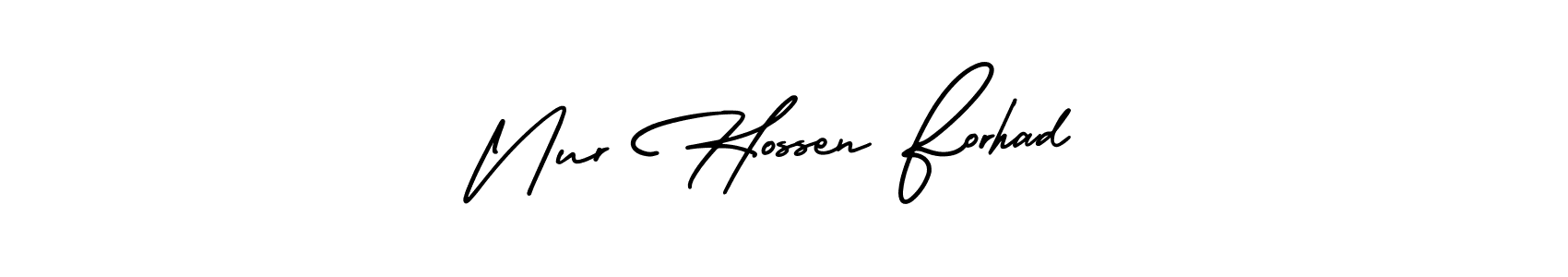 Make a beautiful signature design for name Nur Hossen Forhad. With this signature (AmerikaSignatureDemo-Regular) style, you can create a handwritten signature for free. Nur Hossen Forhad signature style 3 images and pictures png