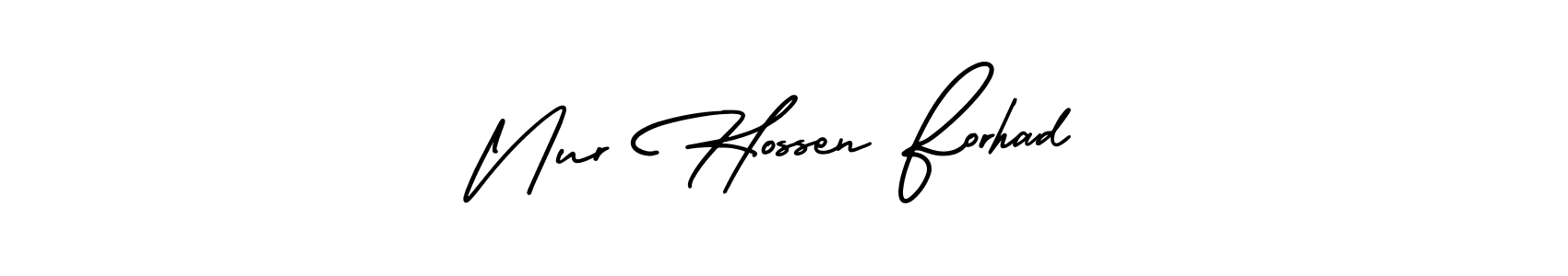 Create a beautiful signature design for name Nur Hossen Forhad. With this signature (AmerikaSignatureDemo-Regular) fonts, you can make a handwritten signature for free. Nur Hossen Forhad signature style 3 images and pictures png