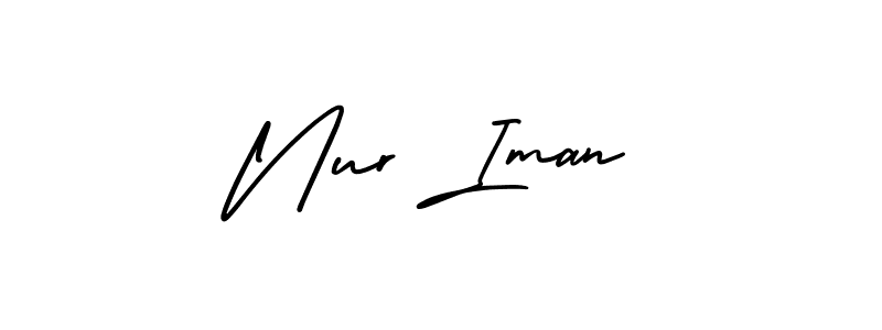 How to make Nur Iman signature? AmerikaSignatureDemo-Regular is a professional autograph style. Create handwritten signature for Nur Iman name. Nur Iman signature style 3 images and pictures png