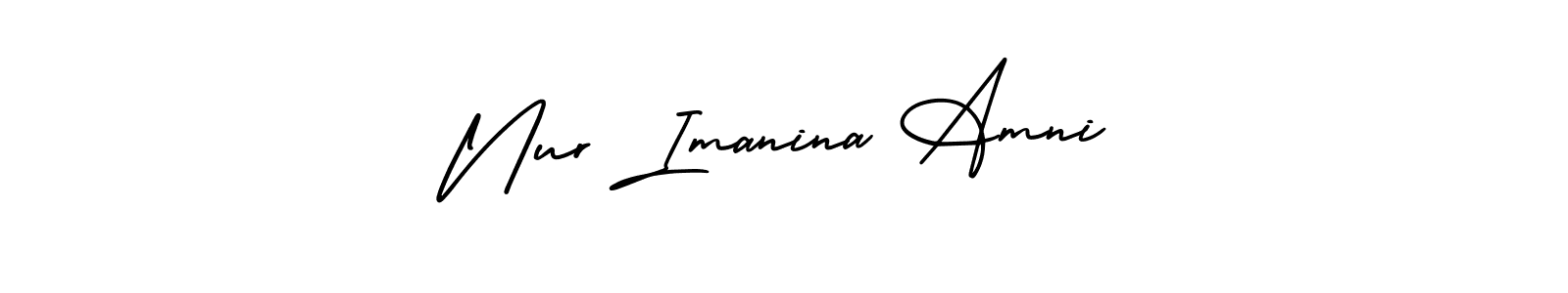 Similarly AmerikaSignatureDemo-Regular is the best handwritten signature design. Signature creator online .You can use it as an online autograph creator for name Nur Imanina Amni. Nur Imanina Amni signature style 3 images and pictures png