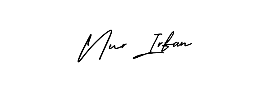 Nur Irfan stylish signature style. Best Handwritten Sign (AmerikaSignatureDemo-Regular) for my name. Handwritten Signature Collection Ideas for my name Nur Irfan. Nur Irfan signature style 3 images and pictures png