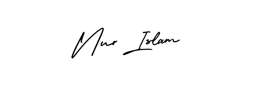 This is the best signature style for the Nur Islam name. Also you like these signature font (AmerikaSignatureDemo-Regular). Mix name signature. Nur Islam signature style 3 images and pictures png