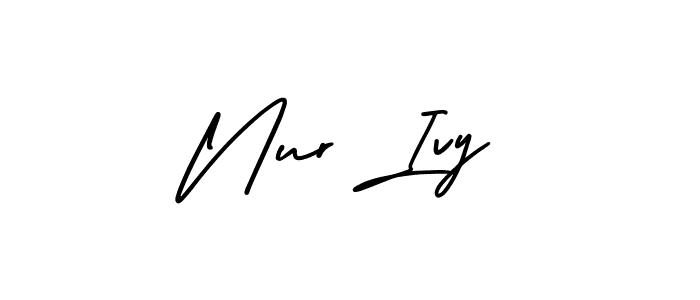 AmerikaSignatureDemo-Regular is a professional signature style that is perfect for those who want to add a touch of class to their signature. It is also a great choice for those who want to make their signature more unique. Get Nur Ivy name to fancy signature for free. Nur Ivy signature style 3 images and pictures png