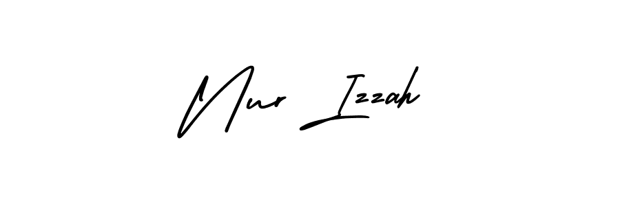 Nur Izzah stylish signature style. Best Handwritten Sign (AmerikaSignatureDemo-Regular) for my name. Handwritten Signature Collection Ideas for my name Nur Izzah. Nur Izzah signature style 3 images and pictures png