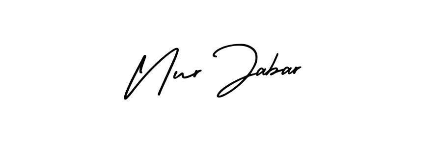 Create a beautiful signature design for name Nur Jabar. With this signature (AmerikaSignatureDemo-Regular) fonts, you can make a handwritten signature for free. Nur Jabar signature style 3 images and pictures png