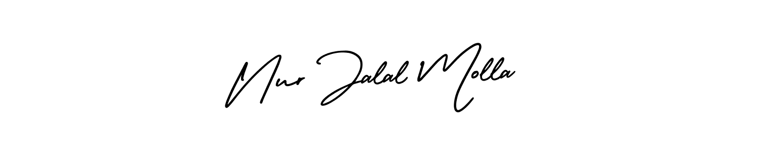 How to make Nur Jalal Molla signature? AmerikaSignatureDemo-Regular is a professional autograph style. Create handwritten signature for Nur Jalal Molla name. Nur Jalal Molla signature style 3 images and pictures png