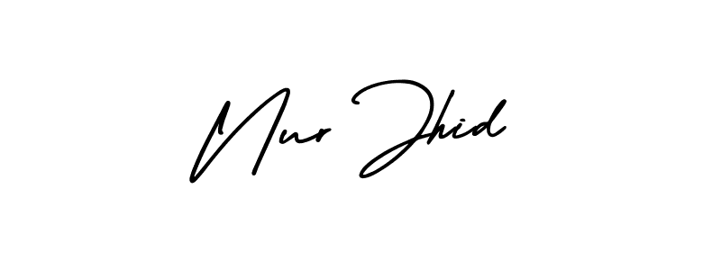 It looks lik you need a new signature style for name Nur Jhid. Design unique handwritten (AmerikaSignatureDemo-Regular) signature with our free signature maker in just a few clicks. Nur Jhid signature style 3 images and pictures png
