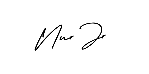 Make a beautiful signature design for name Nur Jr. Use this online signature maker to create a handwritten signature for free. Nur Jr signature style 3 images and pictures png