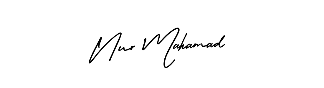 How to make Nur Mahamad signature? AmerikaSignatureDemo-Regular is a professional autograph style. Create handwritten signature for Nur Mahamad name. Nur Mahamad signature style 3 images and pictures png