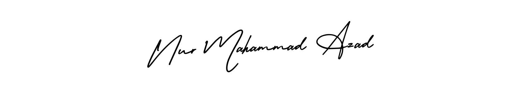 Design your own signature with our free online signature maker. With this signature software, you can create a handwritten (AmerikaSignatureDemo-Regular) signature for name Nur Mahammad Azad. Nur Mahammad Azad signature style 3 images and pictures png
