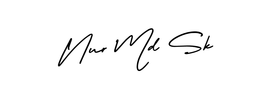 Make a beautiful signature design for name Nur Md Sk. With this signature (AmerikaSignatureDemo-Regular) style, you can create a handwritten signature for free. Nur Md Sk signature style 3 images and pictures png