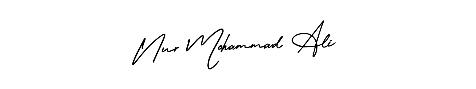 Design your own signature with our free online signature maker. With this signature software, you can create a handwritten (AmerikaSignatureDemo-Regular) signature for name Nur Mohammad Ali. Nur Mohammad Ali signature style 3 images and pictures png