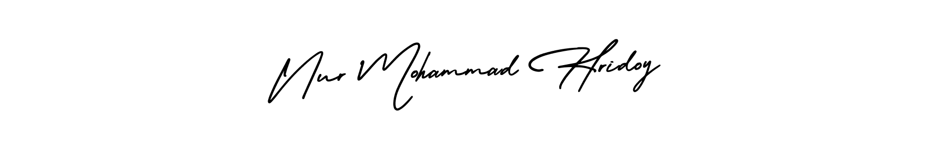 Make a beautiful signature design for name Nur Mohammad Hridoy. With this signature (AmerikaSignatureDemo-Regular) style, you can create a handwritten signature for free. Nur Mohammad Hridoy signature style 3 images and pictures png