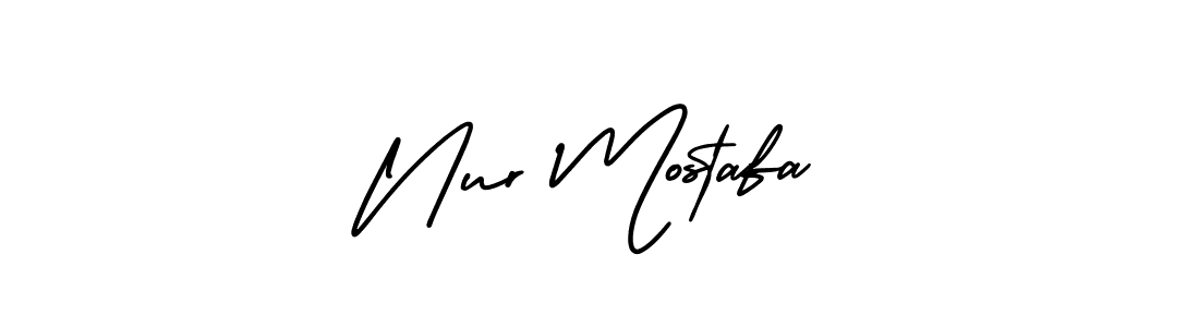 Design your own signature with our free online signature maker. With this signature software, you can create a handwritten (AmerikaSignatureDemo-Regular) signature for name Nur Mostafa. Nur Mostafa signature style 3 images and pictures png