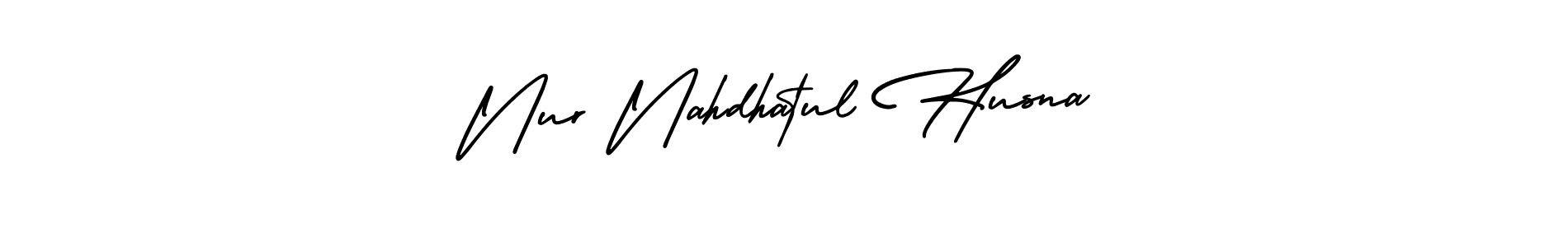 Also You can easily find your signature by using the search form. We will create Nur Nahdhatul Husna name handwritten signature images for you free of cost using AmerikaSignatureDemo-Regular sign style. Nur Nahdhatul Husna signature style 3 images and pictures png