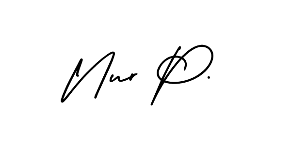 Make a beautiful signature design for name Nur P.. With this signature (AmerikaSignatureDemo-Regular) style, you can create a handwritten signature for free. Nur P. signature style 3 images and pictures png