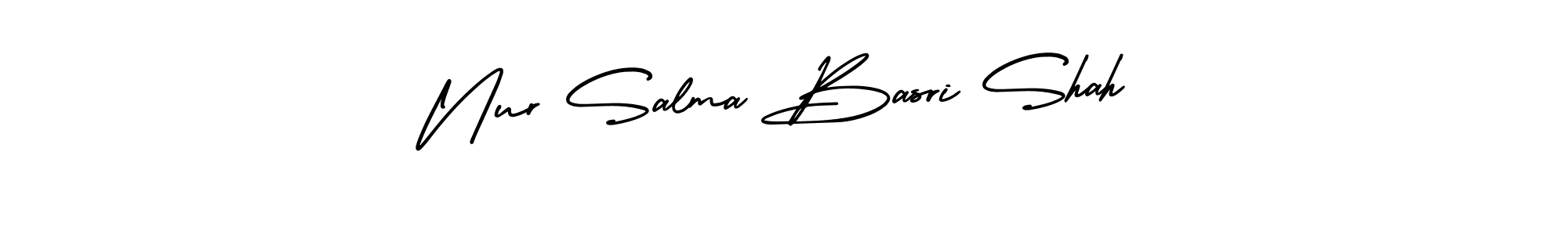 Nur Salma Basri Shah stylish signature style. Best Handwritten Sign (AmerikaSignatureDemo-Regular) for my name. Handwritten Signature Collection Ideas for my name Nur Salma Basri Shah. Nur Salma Basri Shah signature style 3 images and pictures png