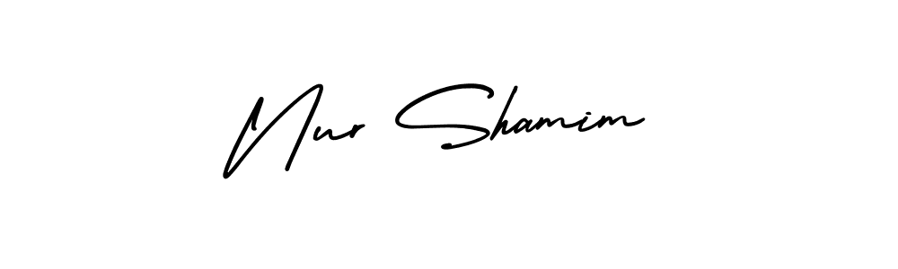 How to make Nur Shamim signature? AmerikaSignatureDemo-Regular is a professional autograph style. Create handwritten signature for Nur Shamim name. Nur Shamim signature style 3 images and pictures png