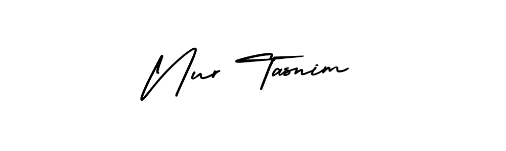 Create a beautiful signature design for name Nur Tasnim. With this signature (AmerikaSignatureDemo-Regular) fonts, you can make a handwritten signature for free. Nur Tasnim signature style 3 images and pictures png