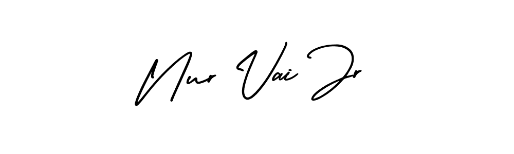 Create a beautiful signature design for name Nur Vai Jr. With this signature (AmerikaSignatureDemo-Regular) fonts, you can make a handwritten signature for free. Nur Vai Jr signature style 3 images and pictures png