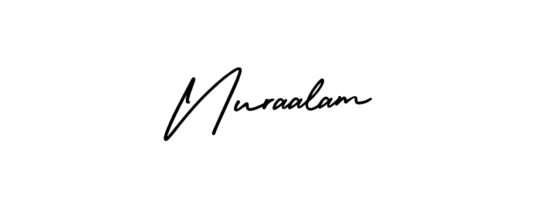 Check out images of Autograph of Nuraalam name. Actor Nuraalam Signature Style. AmerikaSignatureDemo-Regular is a professional sign style online. Nuraalam signature style 3 images and pictures png