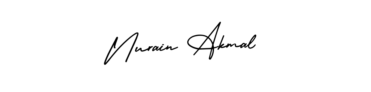 Nurain Akmal stylish signature style. Best Handwritten Sign (AmerikaSignatureDemo-Regular) for my name. Handwritten Signature Collection Ideas for my name Nurain Akmal. Nurain Akmal signature style 3 images and pictures png