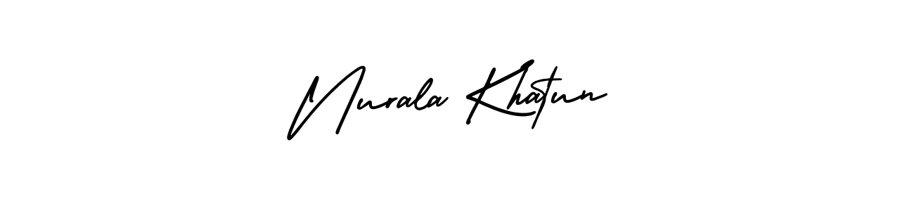 It looks lik you need a new signature style for name Nurala Khatun. Design unique handwritten (AmerikaSignatureDemo-Regular) signature with our free signature maker in just a few clicks. Nurala Khatun signature style 3 images and pictures png
