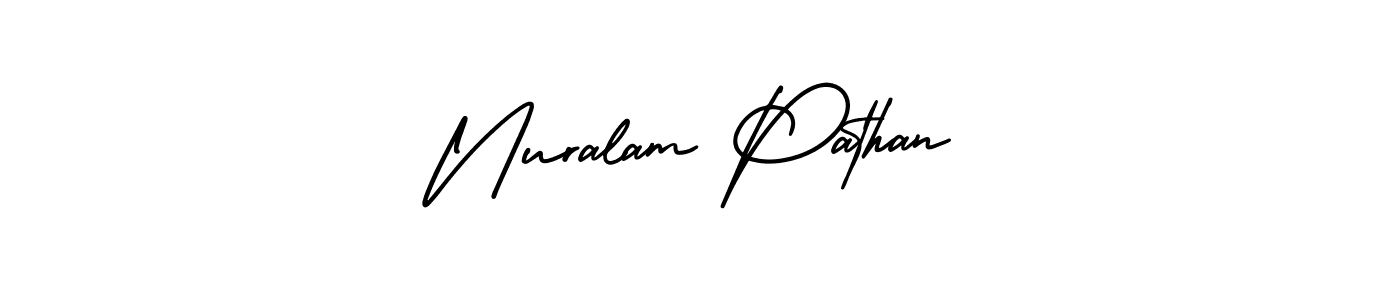 How to make Nuralam Pathan signature? AmerikaSignatureDemo-Regular is a professional autograph style. Create handwritten signature for Nuralam Pathan name. Nuralam Pathan signature style 3 images and pictures png