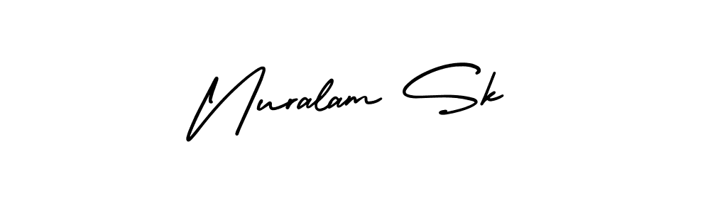 Also You can easily find your signature by using the search form. We will create Nuralam Sk name handwritten signature images for you free of cost using AmerikaSignatureDemo-Regular sign style. Nuralam Sk signature style 3 images and pictures png