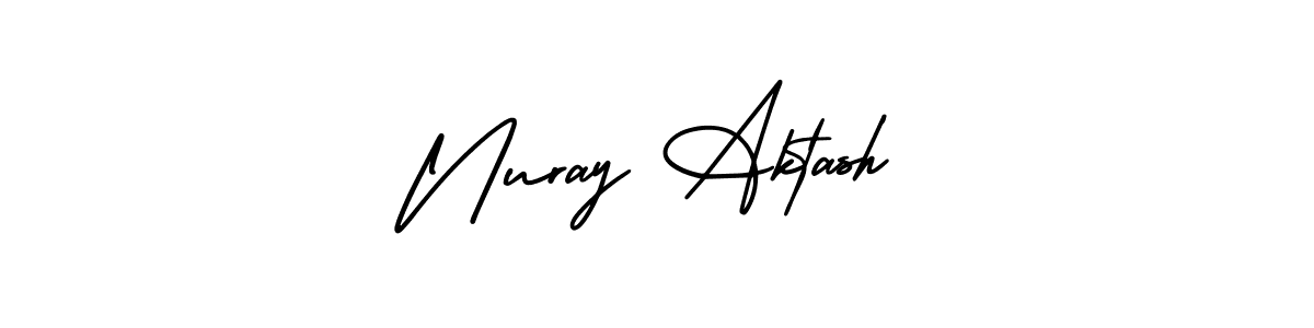 Also You can easily find your signature by using the search form. We will create Nuray Aktash name handwritten signature images for you free of cost using AmerikaSignatureDemo-Regular sign style. Nuray Aktash signature style 3 images and pictures png