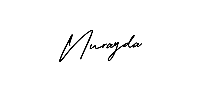 Nurayda stylish signature style. Best Handwritten Sign (AmerikaSignatureDemo-Regular) for my name. Handwritten Signature Collection Ideas for my name Nurayda. Nurayda signature style 3 images and pictures png