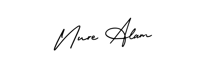 Check out images of Autograph of Nure Alam name. Actor Nure Alam Signature Style. AmerikaSignatureDemo-Regular is a professional sign style online. Nure Alam signature style 3 images and pictures png