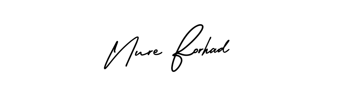 Design your own signature with our free online signature maker. With this signature software, you can create a handwritten (AmerikaSignatureDemo-Regular) signature for name Nure Forhad. Nure Forhad signature style 3 images and pictures png