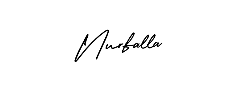 Also You can easily find your signature by using the search form. We will create Nurfalla name handwritten signature images for you free of cost using AmerikaSignatureDemo-Regular sign style. Nurfalla signature style 3 images and pictures png