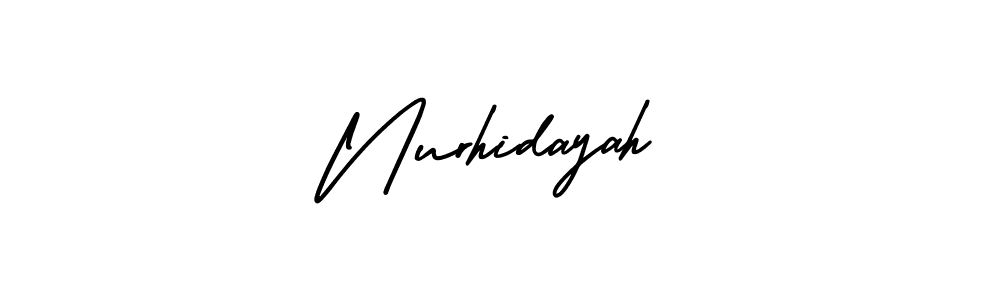 This is the best signature style for the Nurhidayah name. Also you like these signature font (AmerikaSignatureDemo-Regular). Mix name signature. Nurhidayah signature style 3 images and pictures png