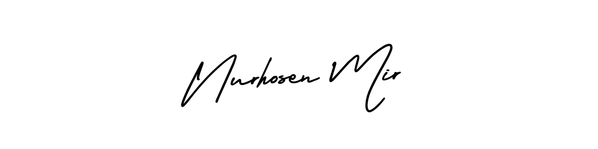 Make a beautiful signature design for name Nurhosen Mir. With this signature (AmerikaSignatureDemo-Regular) style, you can create a handwritten signature for free. Nurhosen Mir signature style 3 images and pictures png