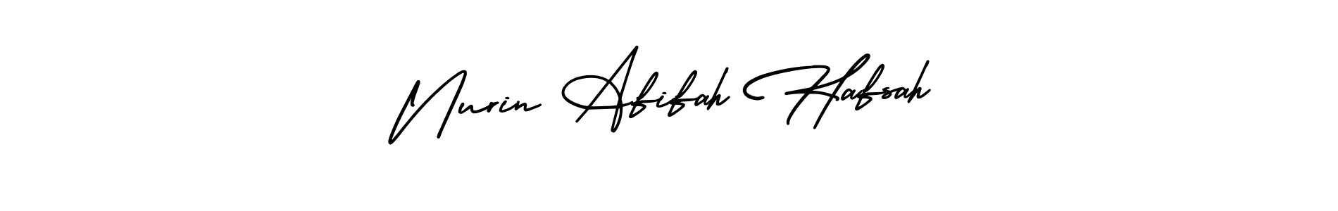 Nurin Afifah Hafsah stylish signature style. Best Handwritten Sign (AmerikaSignatureDemo-Regular) for my name. Handwritten Signature Collection Ideas for my name Nurin Afifah Hafsah. Nurin Afifah Hafsah signature style 3 images and pictures png