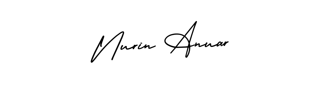 Make a beautiful signature design for name Nurin Anuar. Use this online signature maker to create a handwritten signature for free. Nurin Anuar signature style 3 images and pictures png