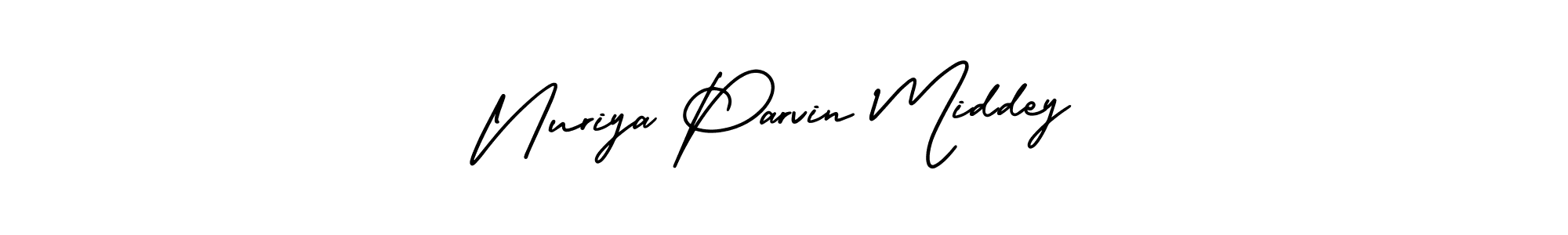 How to Draw Nuriya Parvin Middey signature style? AmerikaSignatureDemo-Regular is a latest design signature styles for name Nuriya Parvin Middey. Nuriya Parvin Middey signature style 3 images and pictures png