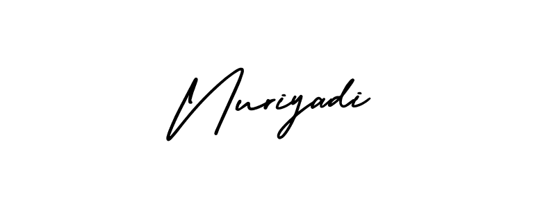 Make a beautiful signature design for name Nuriyadi. With this signature (AmerikaSignatureDemo-Regular) style, you can create a handwritten signature for free. Nuriyadi signature style 3 images and pictures png