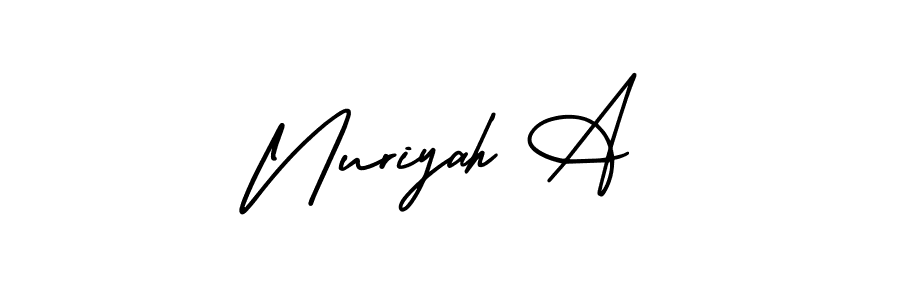 Once you've used our free online signature maker to create your best signature AmerikaSignatureDemo-Regular style, it's time to enjoy all of the benefits that Nuriyah A name signing documents. Nuriyah A signature style 3 images and pictures png