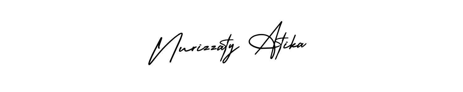 How to make Nurizzaty Atika name signature. Use AmerikaSignatureDemo-Regular style for creating short signs online. This is the latest handwritten sign. Nurizzaty Atika signature style 3 images and pictures png