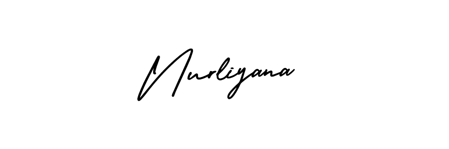 Design your own signature with our free online signature maker. With this signature software, you can create a handwritten (AmerikaSignatureDemo-Regular) signature for name Nurliyana. Nurliyana signature style 3 images and pictures png