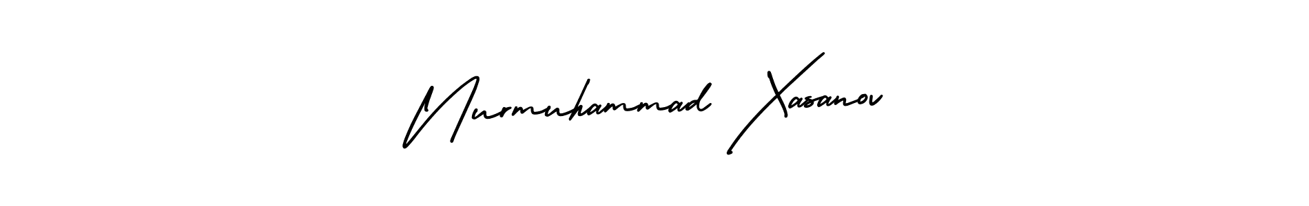 Make a beautiful signature design for name Nurmuhammad Xasanov. With this signature (AmerikaSignatureDemo-Regular) style, you can create a handwritten signature for free. Nurmuhammad Xasanov signature style 3 images and pictures png