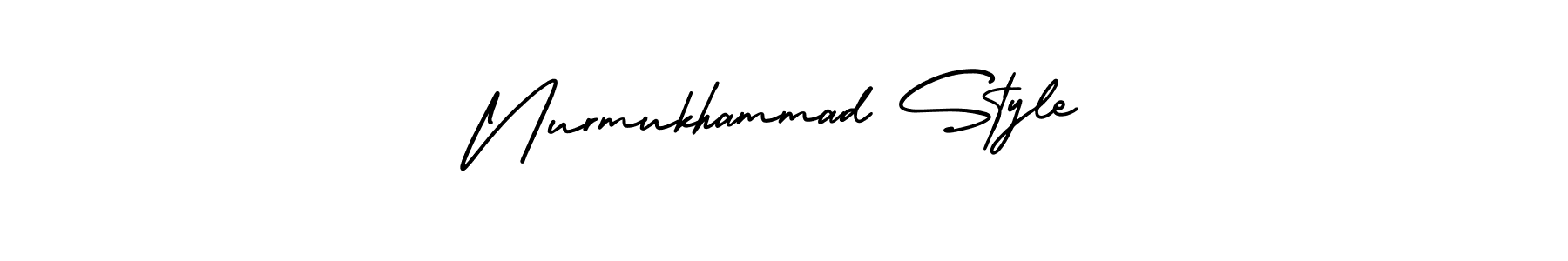 You should practise on your own different ways (AmerikaSignatureDemo-Regular) to write your name (Nurmukhammad Style) in signature. don't let someone else do it for you. Nurmukhammad Style signature style 3 images and pictures png