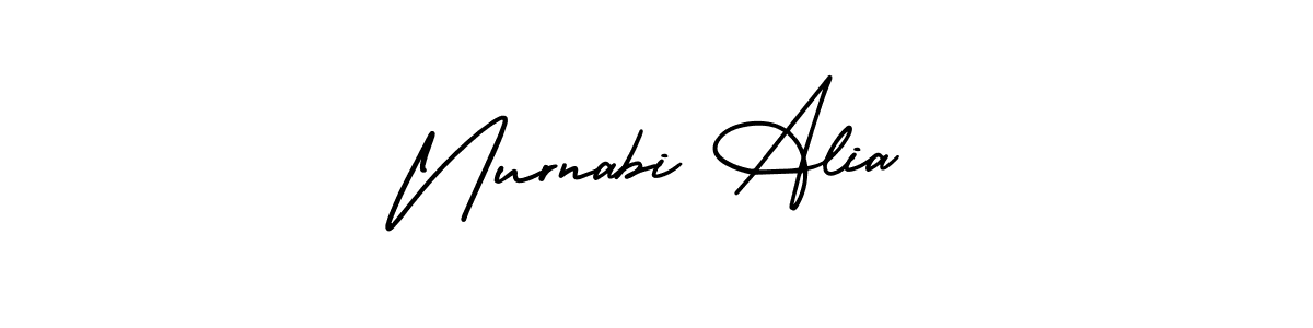 How to Draw Nurnabi Alia signature style? AmerikaSignatureDemo-Regular is a latest design signature styles for name Nurnabi Alia. Nurnabi Alia signature style 3 images and pictures png