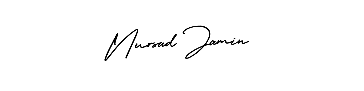 Best and Professional Signature Style for Nursad Jamin. AmerikaSignatureDemo-Regular Best Signature Style Collection. Nursad Jamin signature style 3 images and pictures png