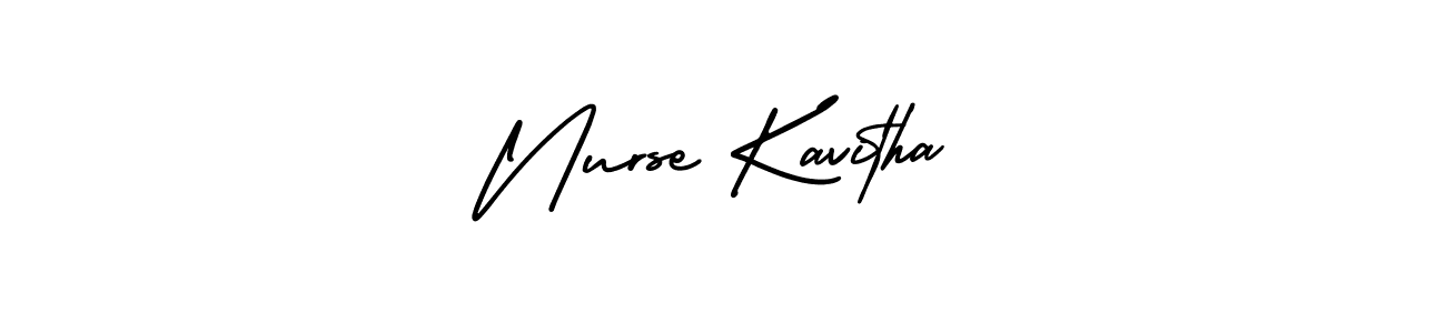 if you are searching for the best signature style for your name Nurse Kavitha. so please give up your signature search. here we have designed multiple signature styles  using AmerikaSignatureDemo-Regular. Nurse Kavitha signature style 3 images and pictures png